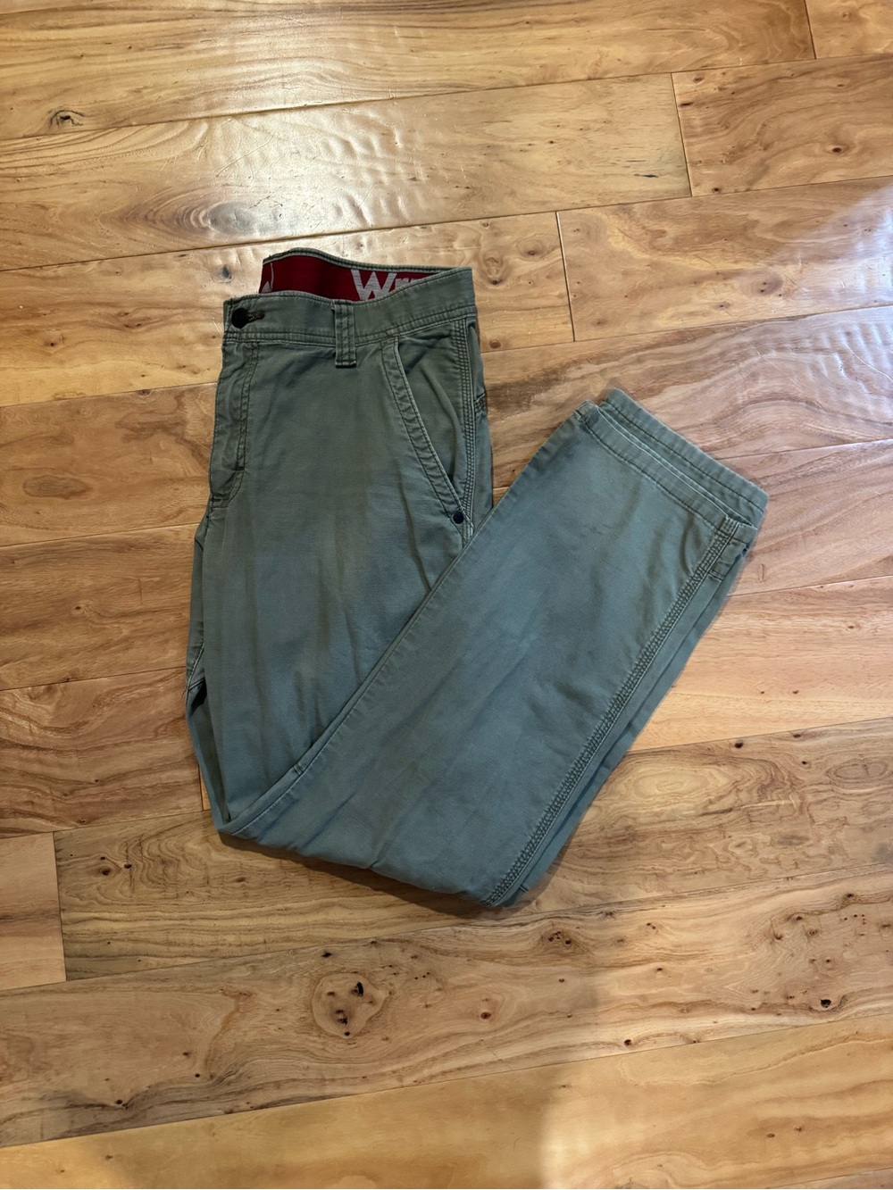 Men's Wrangler Olive Green Casual Pants